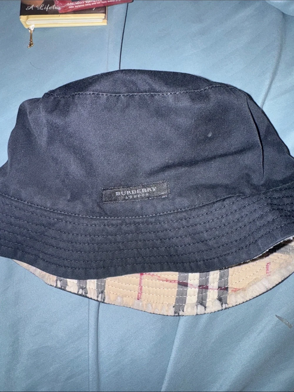 Burberry Bucket Hat Check Trim NEED OF REPAIR OR CAN BE DISTRESSED